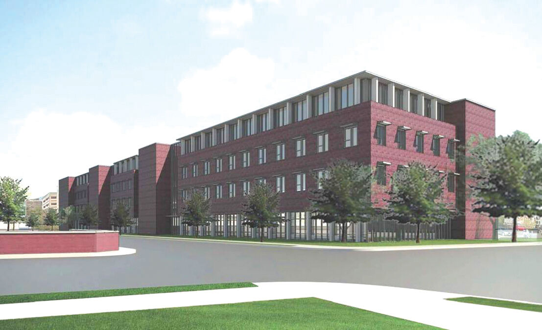 Rendering of Agriculture and Health department building on North Willow and Hanover